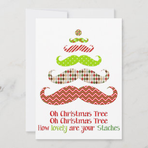 Arbre de Noël de la Moustache - Carte de vacances