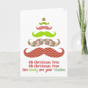 Arbre de Noël de la Moustache - Carte de vacances