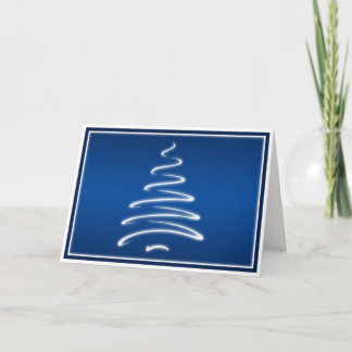 Arbre de Noël de remous dans la carte bleue et