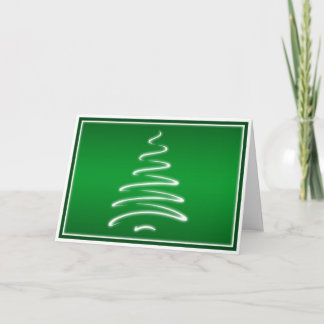 Arbre de Noël de remous dans la carte verte et