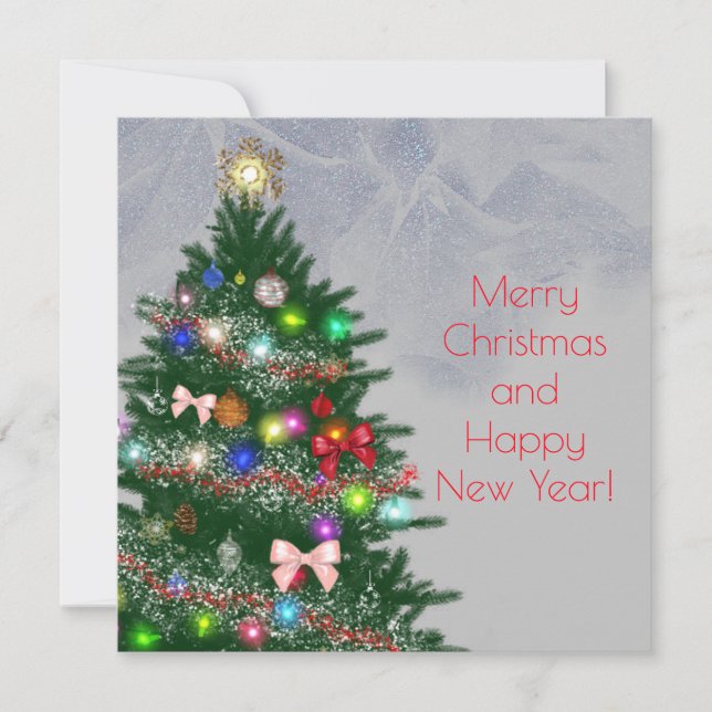 Arbre de Noël décoré de couleurs décontractées (Devant)