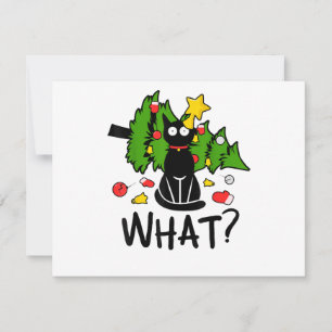 Arbre de Noël drôle de chat noir Noël humour joyeu
