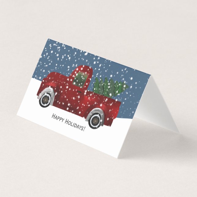 Arbre de Noël du camion Red Retro (Front)