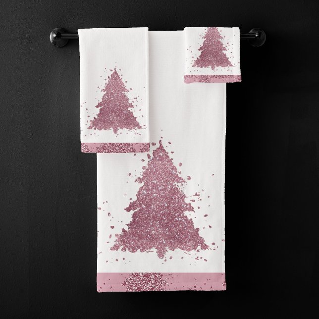 Arbre de Noël élégant | Dusty Mauve Pink Splatter (Créateur téléchargé)