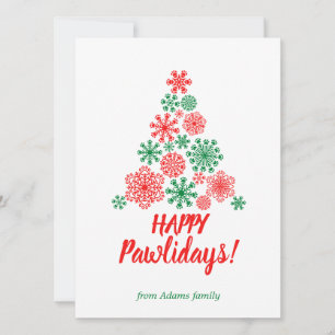 Arbre de Noël en flocons de neige empreintes de pa