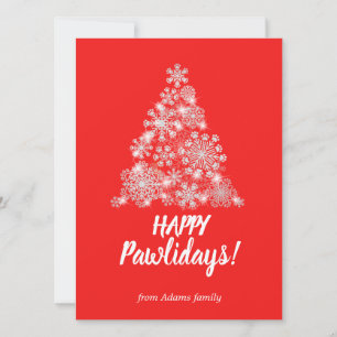 Arbre de Noël en flocons de neige empreintes de pa