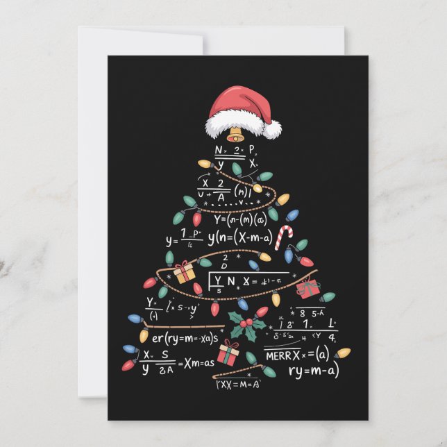 Arbre de Noël Equations Mathématiques Xmas Vacance (Devant)