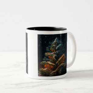 Arbre de Noël extérieur Mug à deux tons, 11 oz