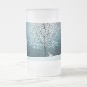 Arbre de Noël Frosted 16 oz de verre givré Mug