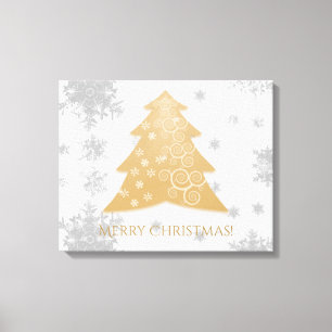 Arbre de Noël Gold Festif toile étirée
