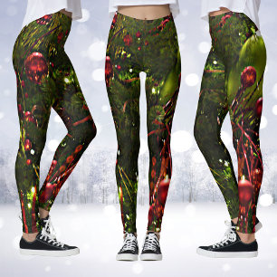 Arbre de Noël Leggings Red & Gold