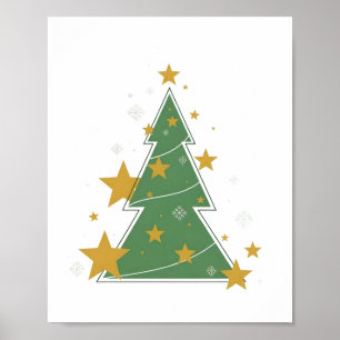 Arbre de Noël minimaliste – Art mural moderne pour