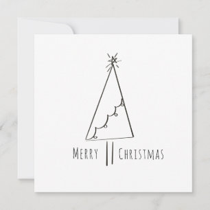 Arbre de Noël minimaliste en ligne art