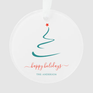 Arbre de Noël minimaliste moderne Red Star Simple