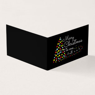 Arbre de Noël moderne, carte de Noël photo familia