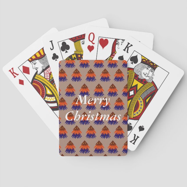 Arbre de Noël multicolore - Cartes à jouer (dos)