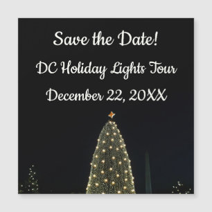 Arbre de Noël national & Monument Washington la nu