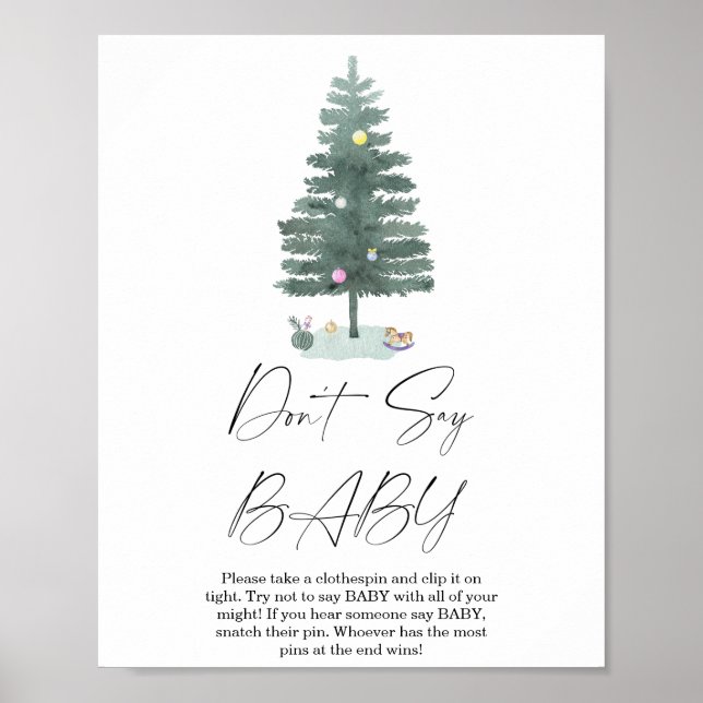 Arbre de Noël - Ne pas dire Poster bébé (Devant)