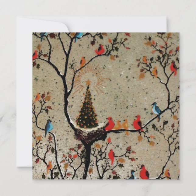 Arbre de Noël Nid ~  Invitations (Devant)