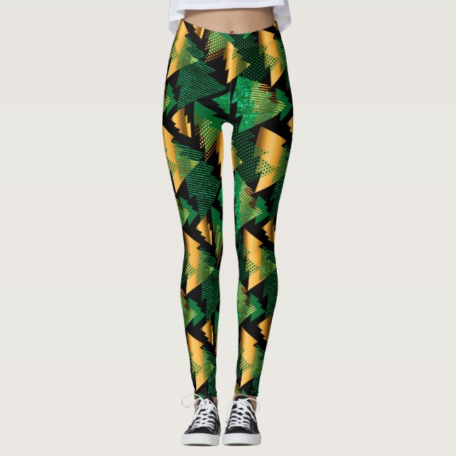 arbre de noël noir leggings (Devant)