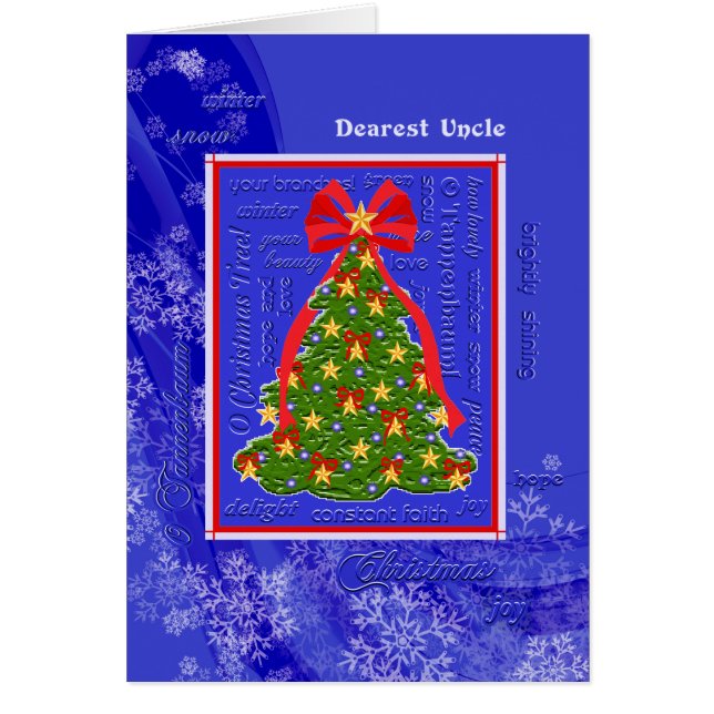 Arbre de Noël O Tannenbaum Flammes de neige pour o (Devant)