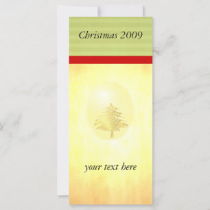 Arbre de Noël Or carte rack de publicité
