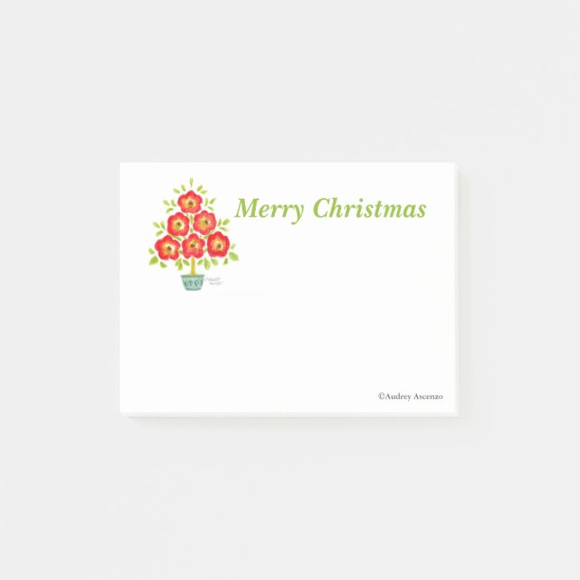 Arbre de Noël Pads Notes post-it Arbre de fleurs (Devant)