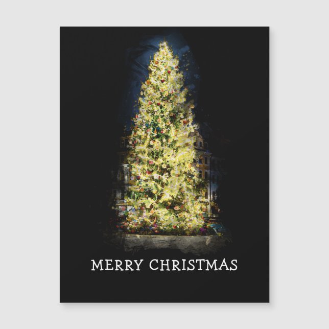 Arbre de Noël peint en lumière (Devant)