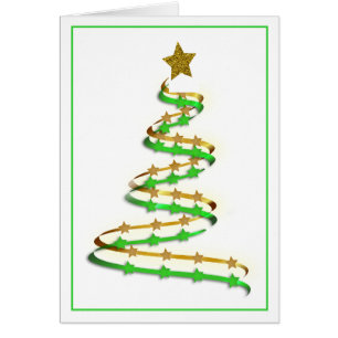 Arbre de Noël personnalisé abstrait ruban doré ver