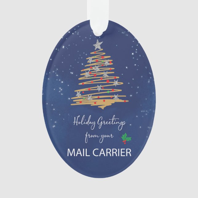 Arbre de Noël pour facteur personnalisable avec no (devant)