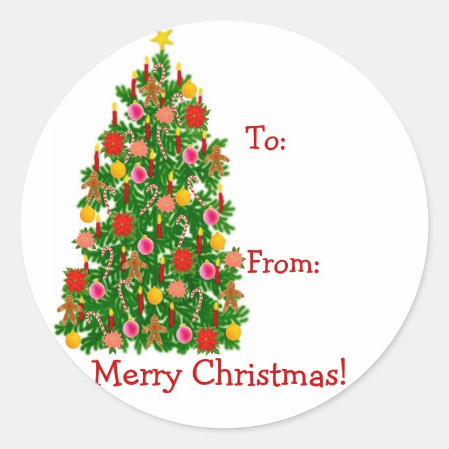 Arbre de Noël Présents Étiquettes (Devant)