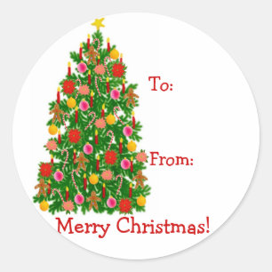 Arbre de Noël Présents Étiquettes