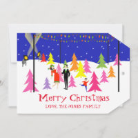Arbre de Noël rétro Carte photo