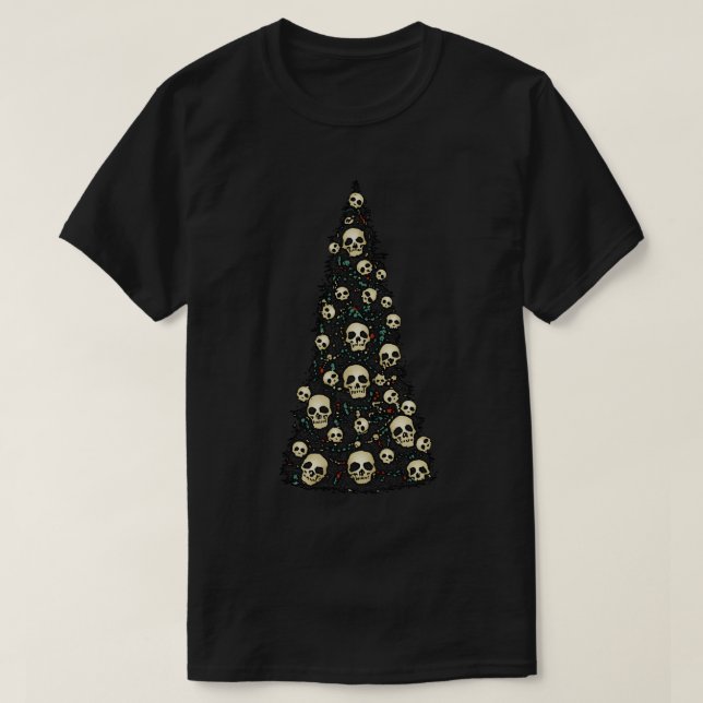 Arbre de Noël Rêve Avec T-shirt Crânes (Design devant)