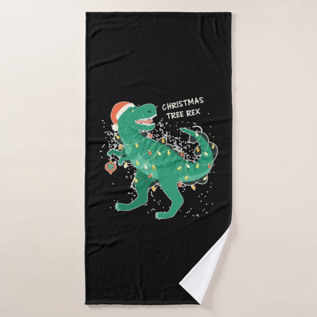 Arbre de Noël-Rex (Serviette de bain)