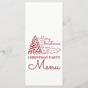 Arbre de Noël rouge, Menu Fête de Noël