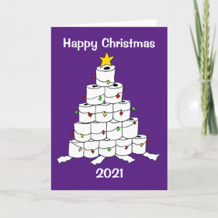 Arbre de Noël Rouleau de Papier Hygiénique Carte d