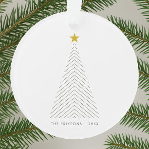 Arbre de Noël scandinave Minimaliste Gold Star