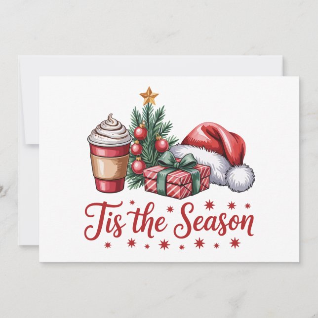 Arbre de Noël Sentiment Joyeux Cacao Chaud Vacance (Devant)