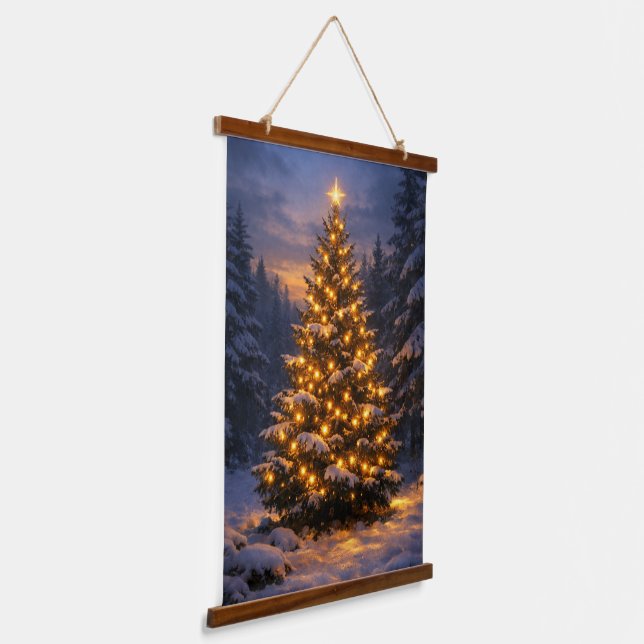 Arbre de Noël | Tapisserie murale verticale de for (Angulaire)
