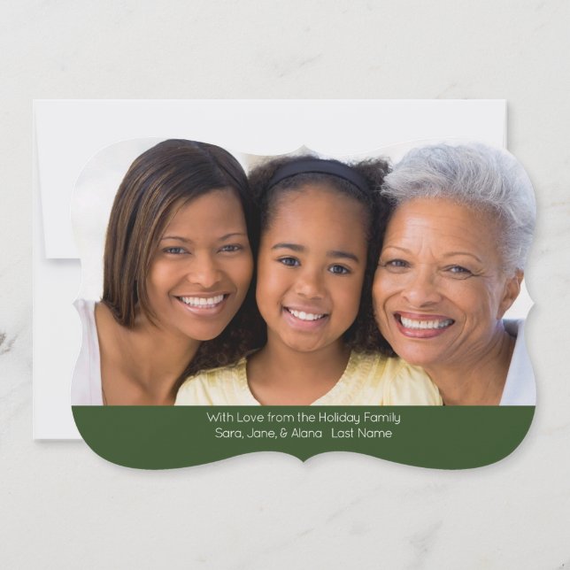 Arbre de Noël vert et rouge, Carte photo recto-ver (Dos)