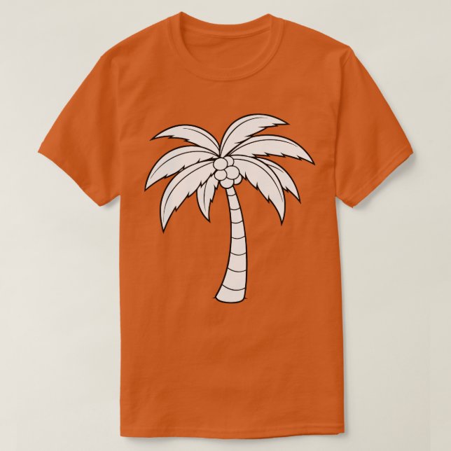 Arbre de noix de coco TShirt 4 (Design devant)