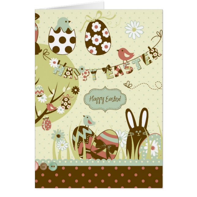 Arbre de Pâques et une corde à  linge avec des (Devant)