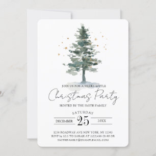 Arbre de pin moderne Script Noël Fête Invitation