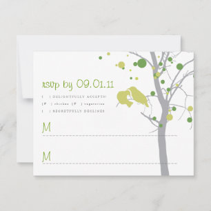 Arbre de points Polka avec RSVP Inséparables