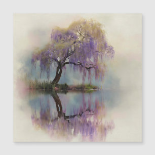 Arbre de saule serein - Art de la réflexion de la 