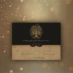 Arbre de tourbillon d'or Mariage RSVP métallisé or