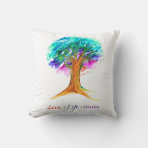 Arbre de Vie Amour Unité Coussin à Jeter
