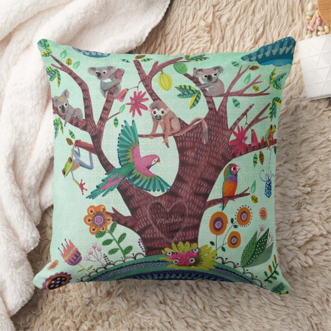 Arbre de vie Art Enfants | Coussin Lombaire (Couverture)