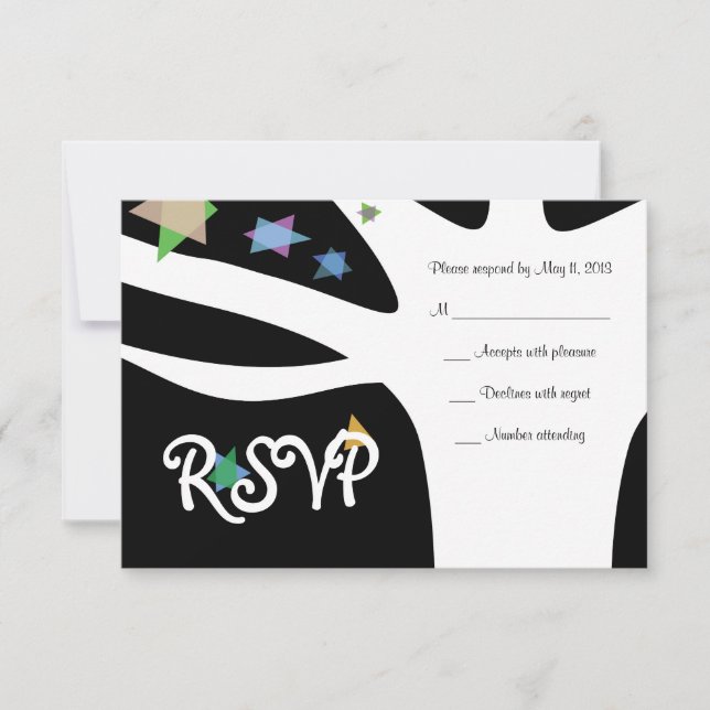 ARBRE DE VIE avec ÉTOILES Invitation Bat mitzvah (Devant)